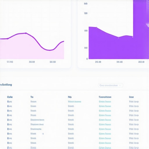 A detailed analytics dashboard displaying GMB tracking metrics and local search trends