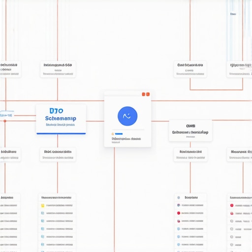 Diagram showing local SEO website structure, schema implementation, and GMB analytics dashboard