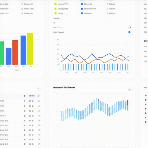 Screenshot of GMB analytics dashboard showing metrics and charts.