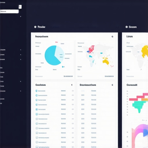 Dashboard with graphs and maps for Google My Business analytics