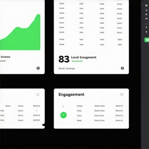 Dashboard displaying Google My Business local rankings and customer engagement data