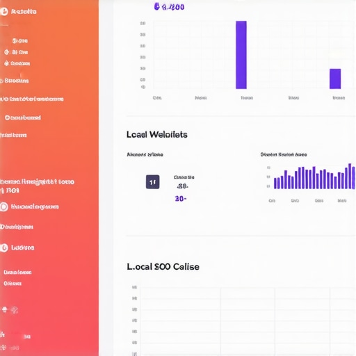 Dashboard with GMB insights and website navigation analytics for local SEO.