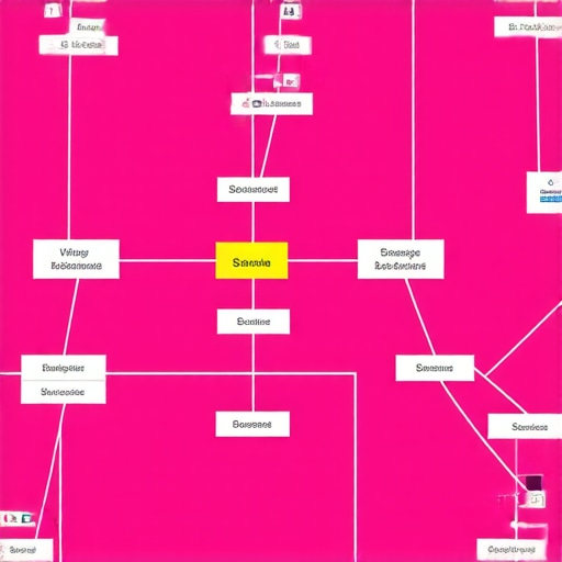 Strategic SEO Map for Local Rankings 2024 Illustration of an SEO map showing keyword clusters and internal links for local SEO success.