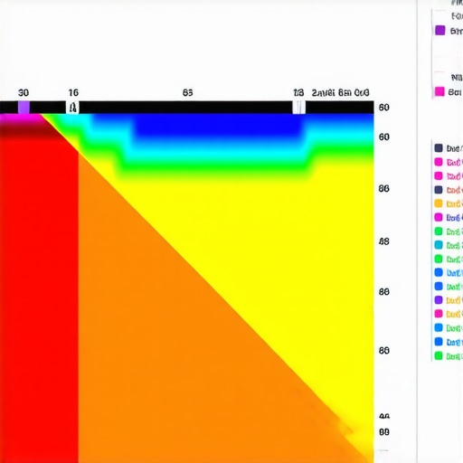 Heatmap showing user interactions on a Google My Business profile, emphasizing high engagement areas.