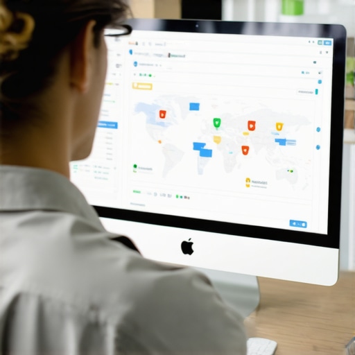 Business owner reviewing SEO and Google Maps performance data on computer