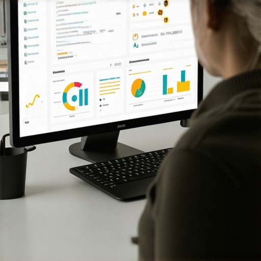 Person reviewing local SEO performance metrics on a monitor.