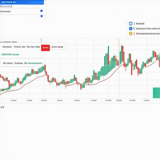 Illustration of SEO tracking charts over Google Maps interface demonstrating ranking improvements.