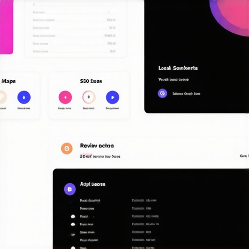 Dashboard displaying local SEO metrics and rankings.