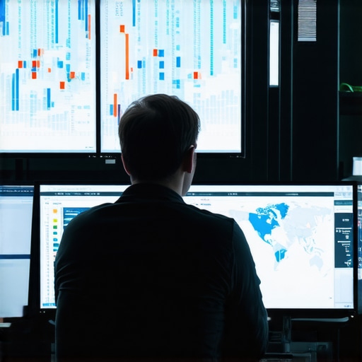 Individual reviewing various analytics and maps on screens for local SEO insights