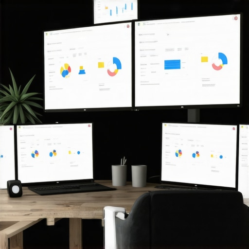Person analyzing local SEO metrics on digital dashboards