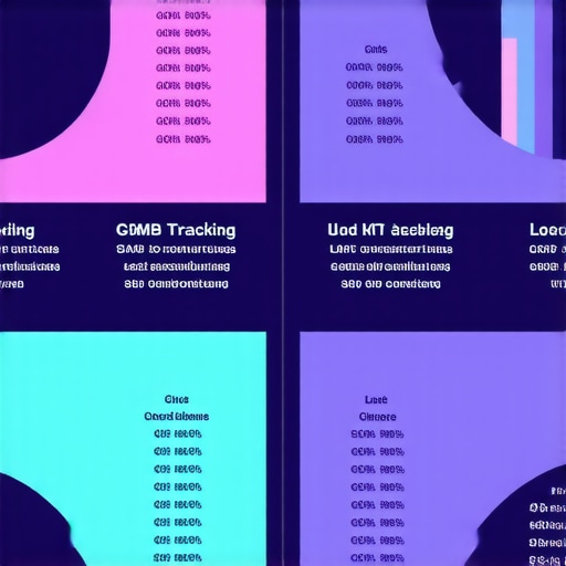 Infographic illustrating steps for GMB tracking setup and key performance indicators analysis for local SEO.