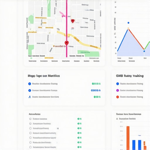 A detailed dashboard displaying maps ranking analytics and GMB tracking metrics