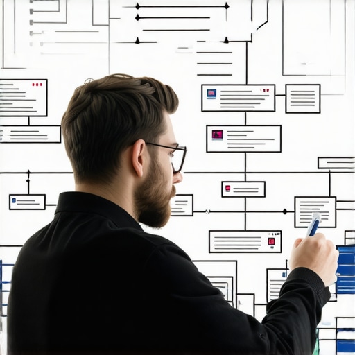 Diagram showing optimized website menu and internal links for local SEO enhancement.