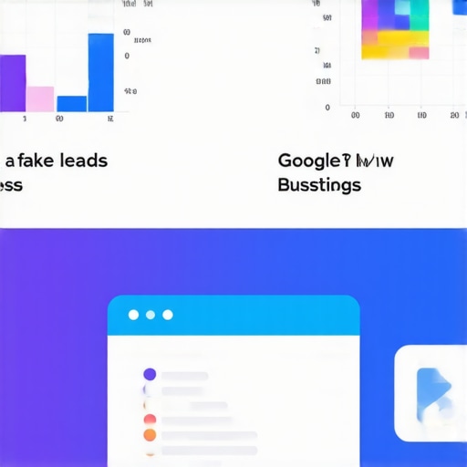 Visual guide showing steps to identify and fix fake leads in Google My Business insights.