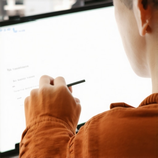 Person working on improving mobile website navigation for local SEO